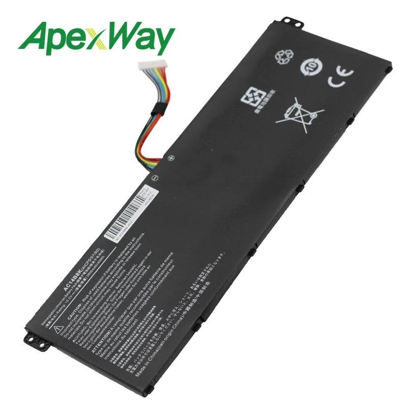 Аккумулятор Apexway AC14B8K для ноутбука ACER Aspire 1 5 B115P NE512 2 10 Chromebook|Аккумуляторы