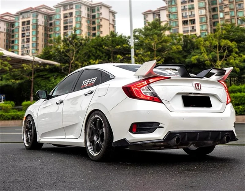 Использовать для Honda Civic спойлер civic 17 18 19 лет заднее крыло Чайка стиль спортивный спойлер, аксессуары применение герметика