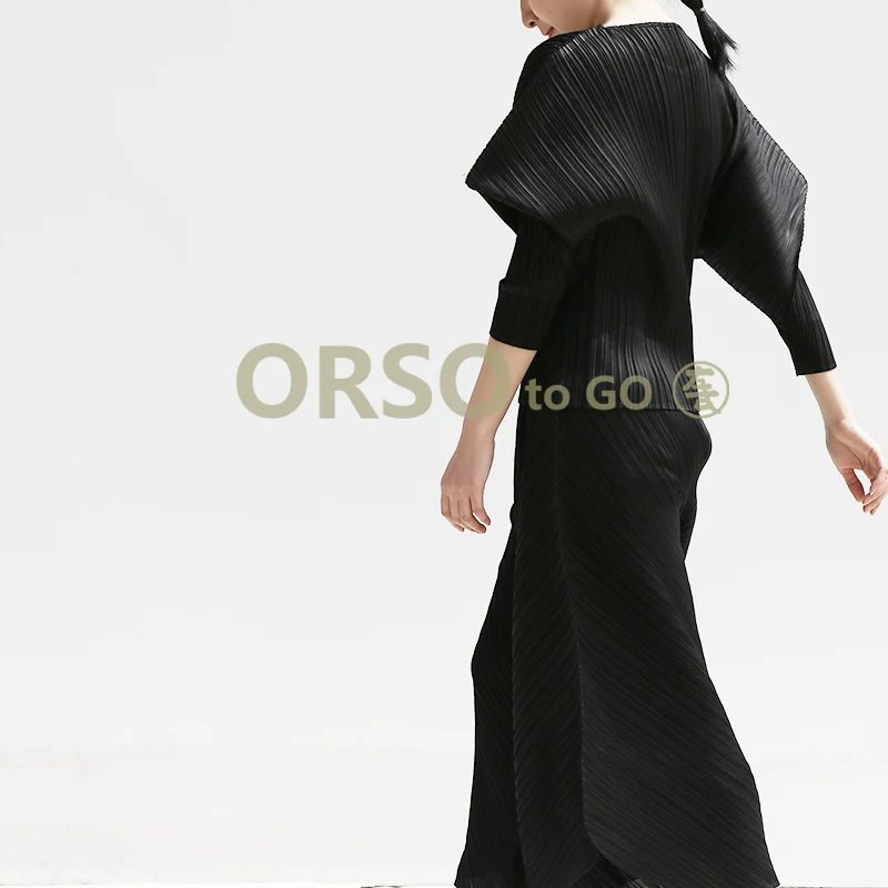 Женские свободные футболки Changpleat модные дизайнерские плиссированные большого