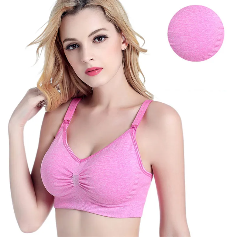 Pink S Бюстгальтер для кормящих матерей, бюстгальтер для кормящих грудью, нижнее Белье для беременных размера плюс для женщин - Цвет: Pink S