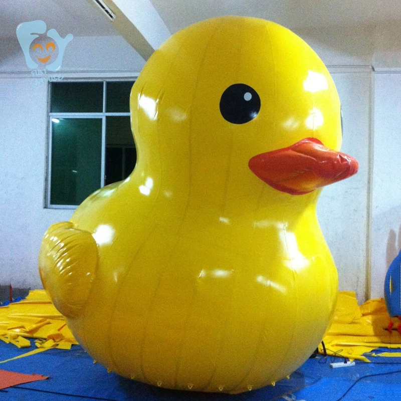 4m High Giant Inflatable Promotion Yellow Duck Water Floats Ground Decoration |