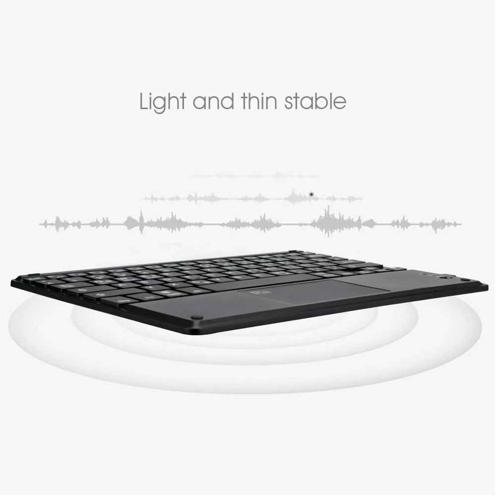 AVATTO Ultra-slim Rechargeable Wireless Bluetooth Mini Keyboard with Built-in Multi-touchpad Function For Android Windows Tablet |