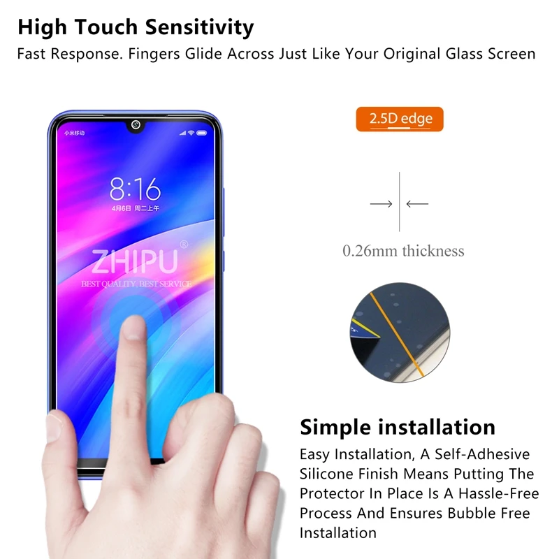 2 шт закаленное стекло для Xiaomi Redmi 7 8A 7A стекло протектор экрана 2.5D 9H закаленное стекло для Xiaomi Redmi 8A защитная пленка