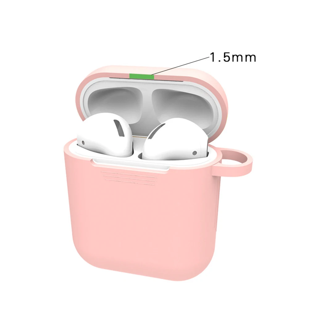Мини Мягкий силиконовый чехол для Airpods противоударный AirPods чехлы наушников