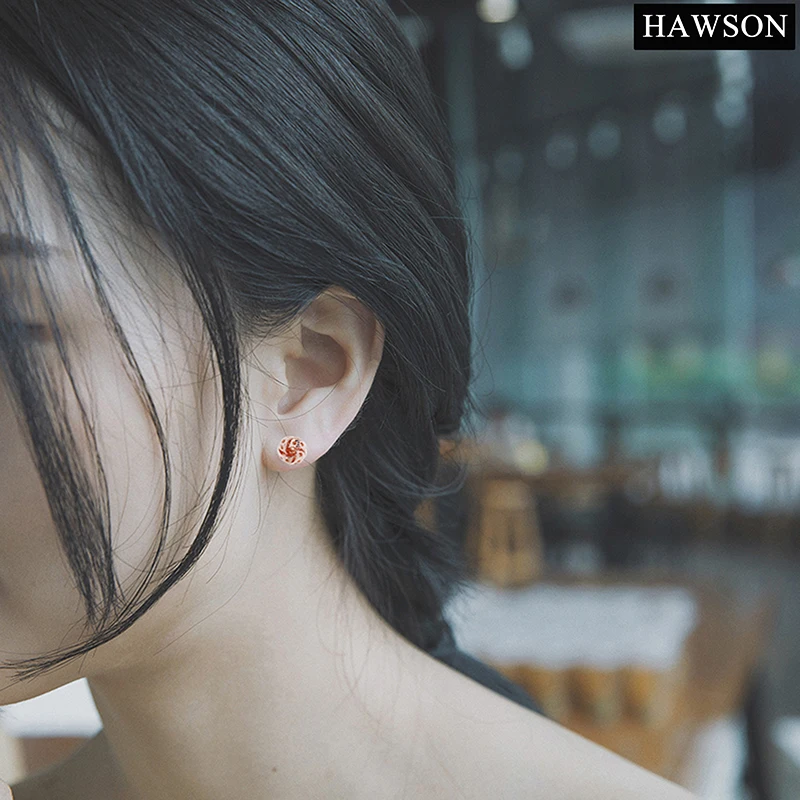 Женские модные серьги-гвоздики HAWSON очаровательные серьги для девочек