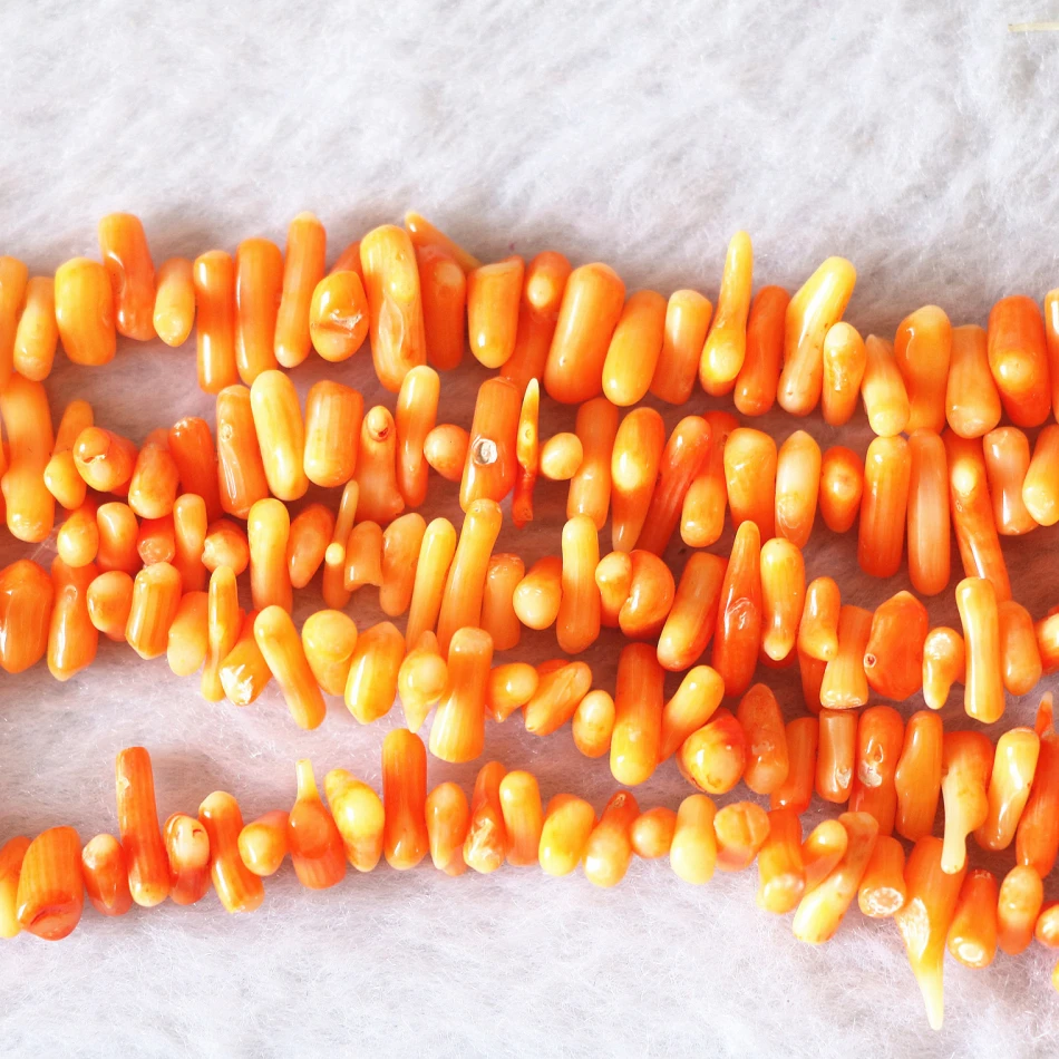 Новые оранжевые коралловые неровные гравитационные камни 3x8 мм подвески