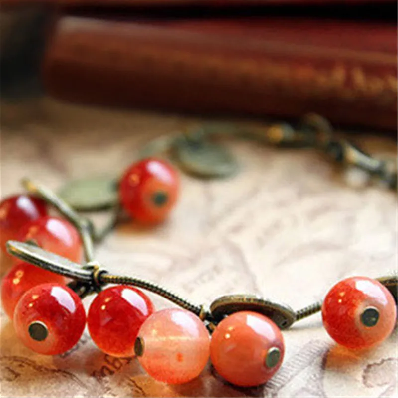 Новый гранатовый браслет женский сладкий Вишневый браслеты для женщин ювелирные