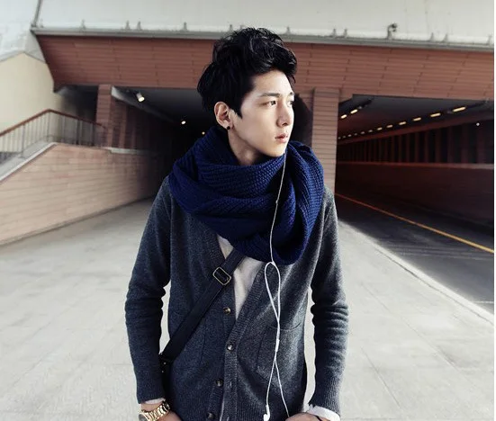 Бесплатная доставка новинка 2018 мужские зимние теплые однотонные акриловые