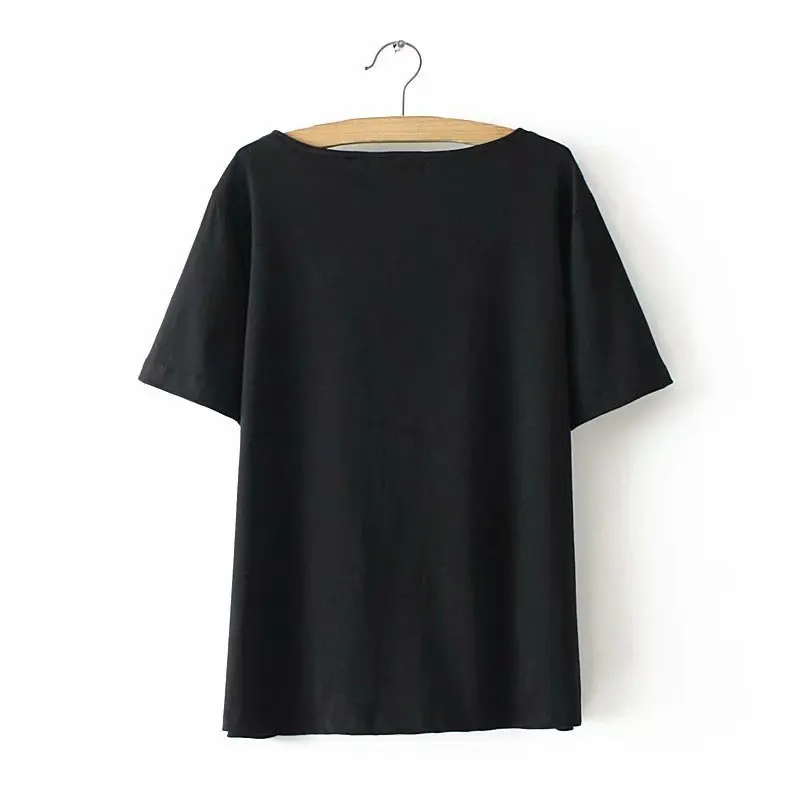 

2019 Spring summer women t shirt short sleeve v-neck solid plus size tops clothing womens casual tee shirt femme XL-4XL