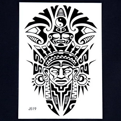J519B Tattrendy Горячая черно-белая хна татуировки наклейки флэш временные водонепроницаемые кружева вдохновили тело индийская рука бабочка Ловец снов - Цвет: J519B
