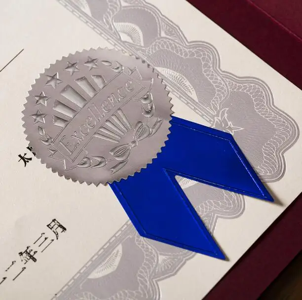 Самоклеящиеся серебряные наклейки для медалей, 6 шт., значок-этикетка, награда для школьных сертификатов-купите две упаковки и получите скидку 15%