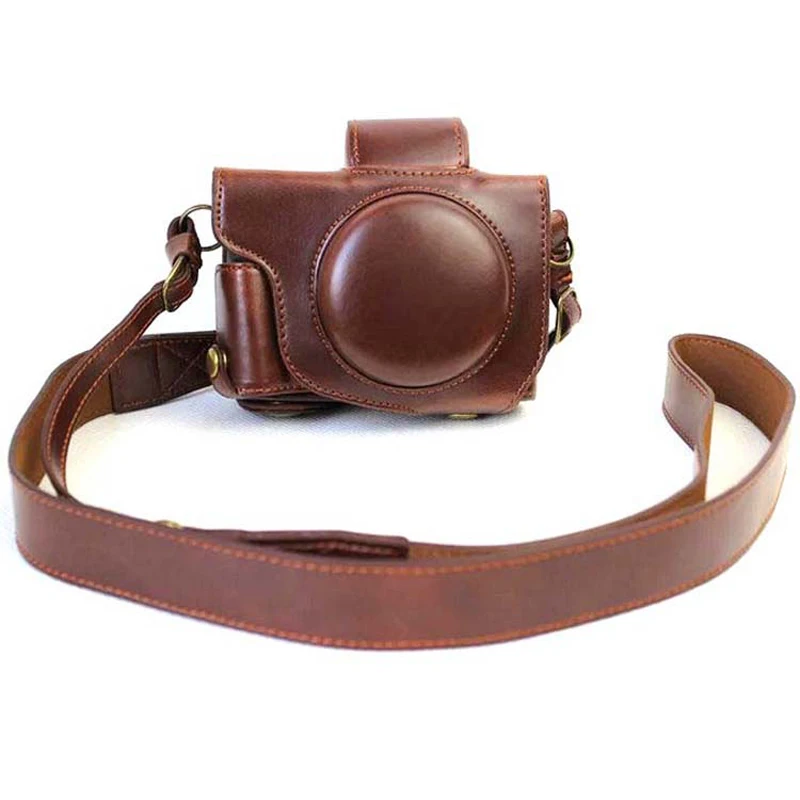 Сумка для фотоаппарата зарядки камеры непосредственно из искусственной кожи