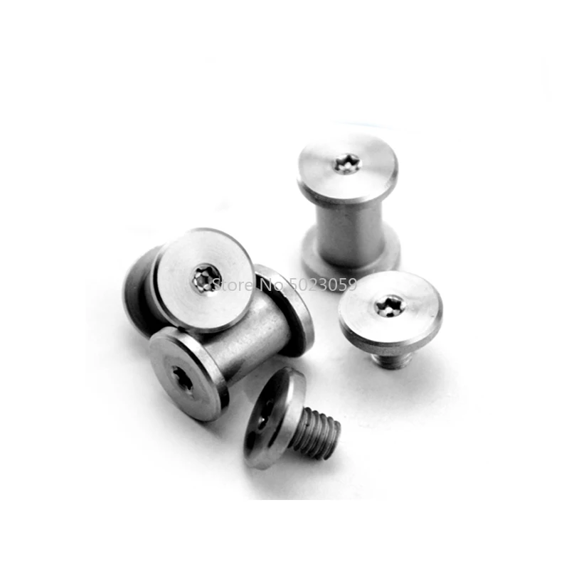 

2pairs knife Handle Screws Fasteners Stainless Steel Screws Plum Head Nail Rivet Studs Spiral Spindle Screws