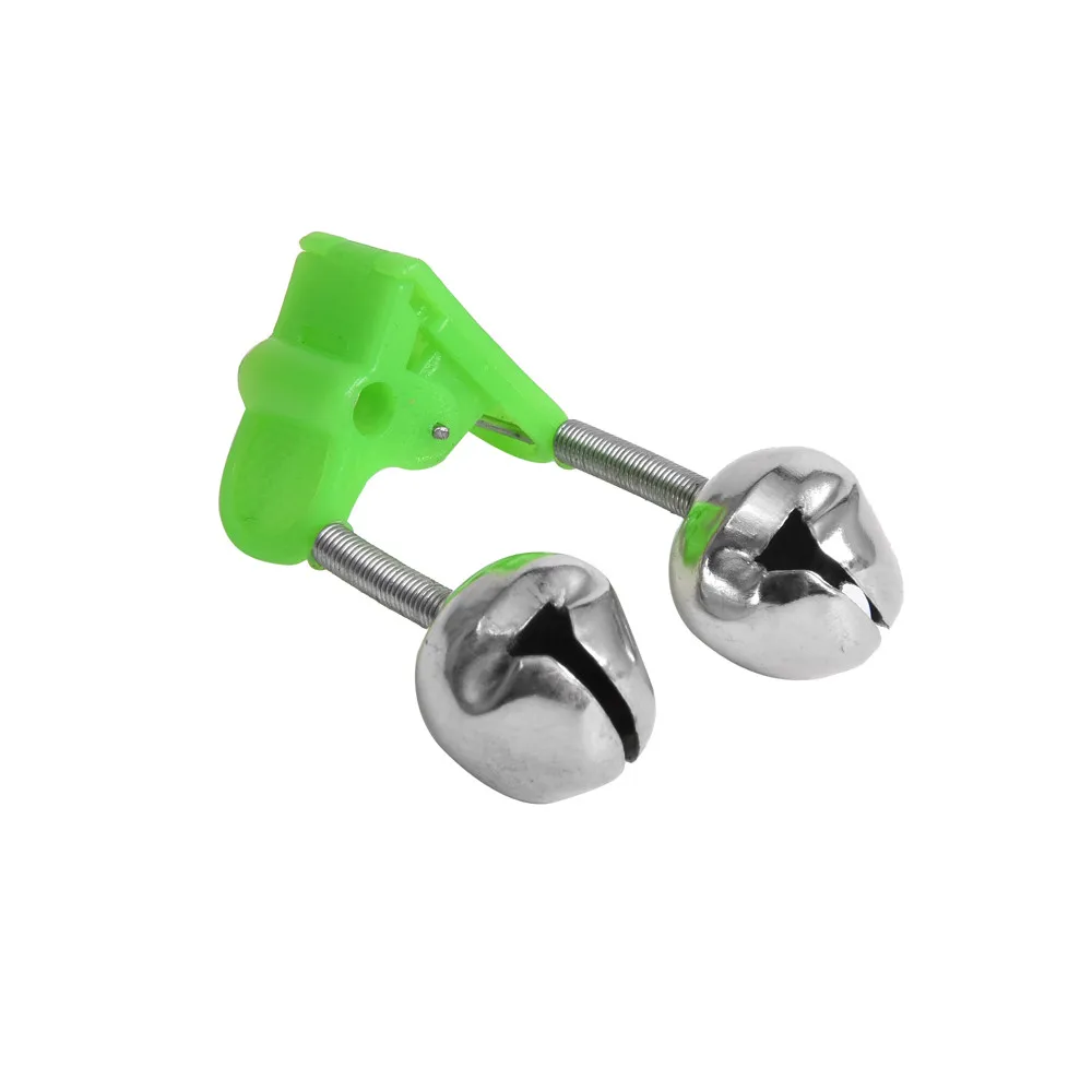 100PCS/lot Fishing Rod Bite Alarm Bells Twin Clip Alerter Fish Tackle Tool Pesca Acesorios bells | Спорт и развлечения