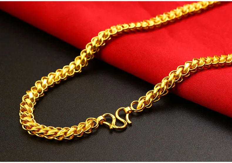 RN 24K ожерелье из чистого золота Настоящее AU 999 цельная Золотая цепь мужская мода кран высококлассные трендовые классические ювелирные изделия горячая Распродажа Новинка
