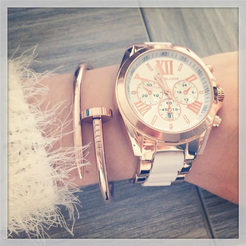 Винт Ногтей Мужчин Из Нержавеющей Стали Браслеты и Розового Золота Для Женщин