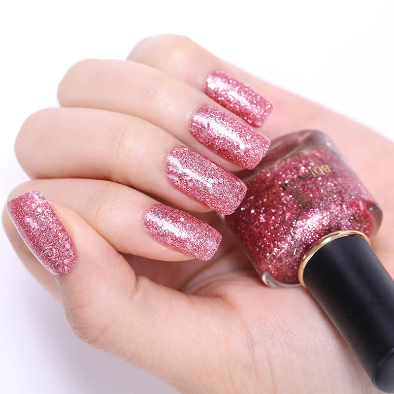 Серия розово золотого цвета BORN PRETTY лак для ногтей 6 мл розовый блестки дизайна