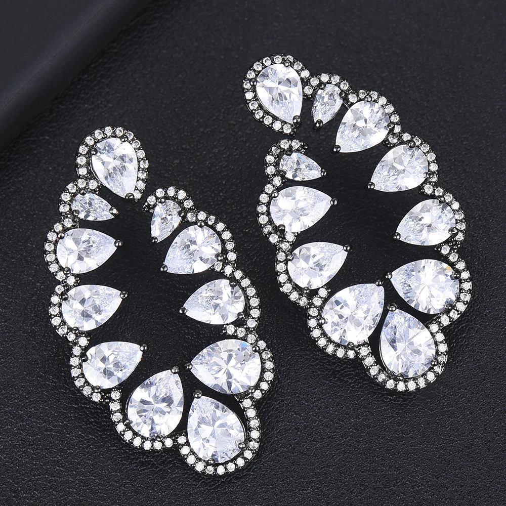 Женские серьги-гвоздики с фианитом класса ААА | Украшения и аксессуары