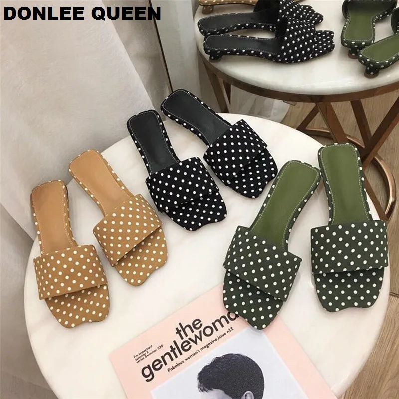 DONLEE QUEEN/Модная юбка для польки в точки тапочки женщин наружные горки женские