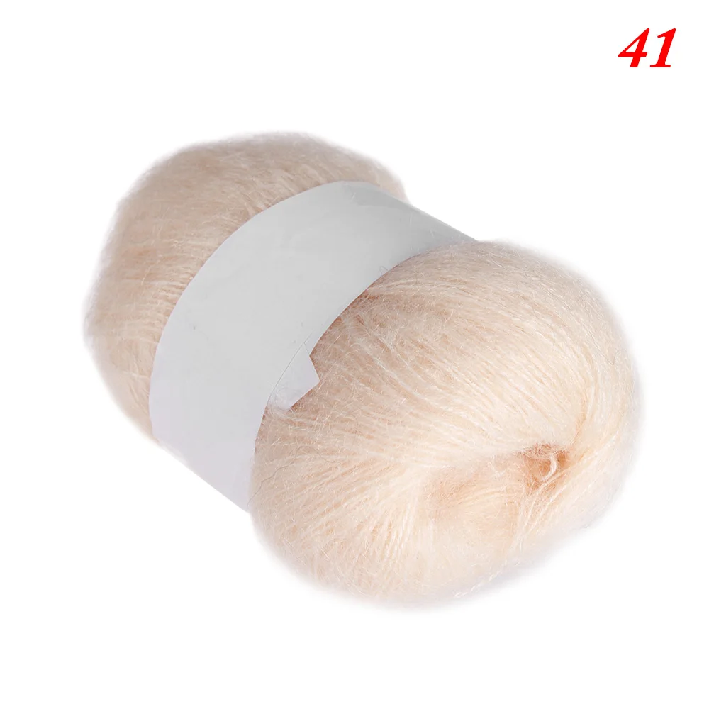 41 25g/Ball шерсть ангоры пряжи мягкий тонкий вязальная пряжа Тонкий Гладкий шерстяной пряжи для ручного вязаный шарф шаль Костюмы Hat - Цвет: 41