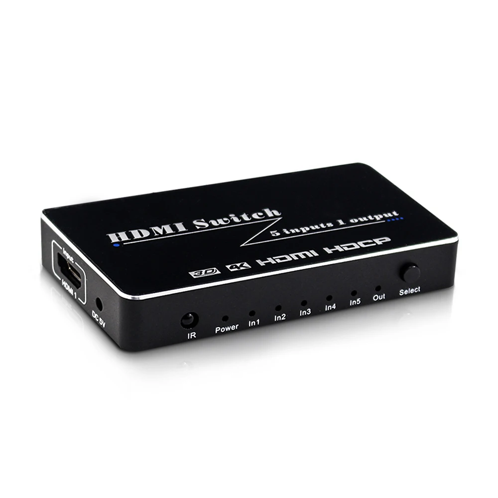 4K Переключатель HDMI 5x1 5 в 1 выход Поддержка x 2K 30 Гц V1.4 3D для HDTV DVD|Кабели HDMI| |