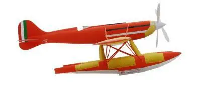 Модель Seaplane Macchi M.C.72 из 3D бумаги модель воздушной сделай сам оригами искусство