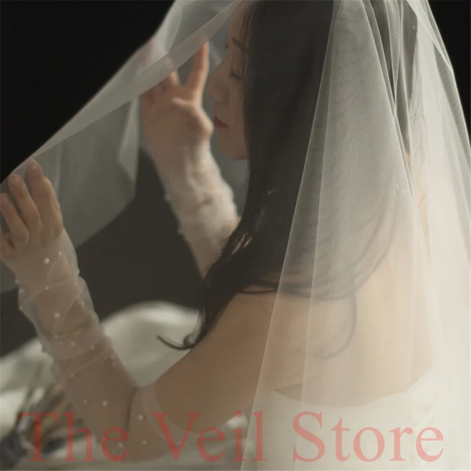 2019 ISHSY Short Bridal Veil weeding Veils white Ivory Tulle with comb Blusher Double layers Voiles Mariage velos de novia | Свадьбы и