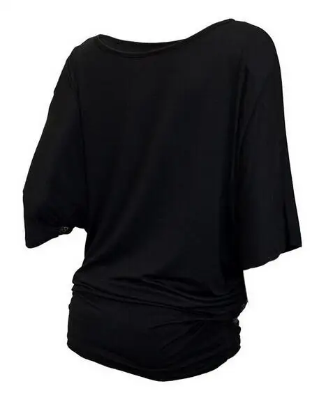 

Tops Spring 2021 new fashion sexy bat sleeve O-neck T-shirt with sequins stitching stretch cotton shirt