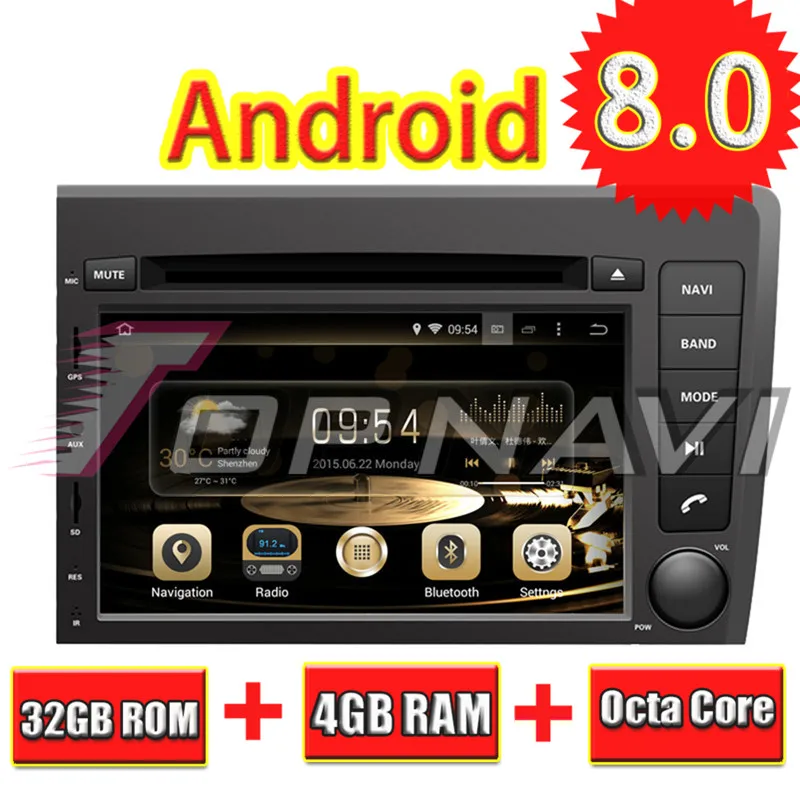 Topnavi 7 ''Восьмиядерный Android 8,0 Автомобильный DVD плеер для автомобиля VOLVO S60/V70 2001 2002 2003 2004 новое автомобильное радио с GPS навигация аудио стерео