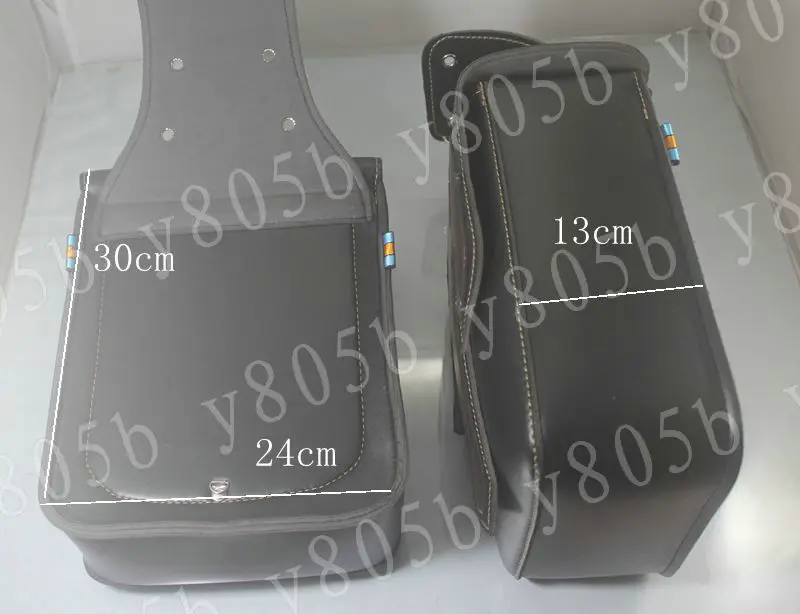 Черная Боковая Сумка из искусственной кожи с заклепками седельные сумки для Honda