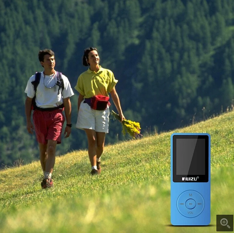 Ультратонкий MP3 музыкальный плеер 4 ГБ для хранения 1,8 дюймов экран может воспроизводить 80 часов RUIZU X02 с FM, электронной книгой, диктофоном