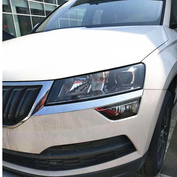 JY 2 шт. ABS лампа для фар декоративная накладка аксессуары SKODA KAROQ 2018|Навесы и