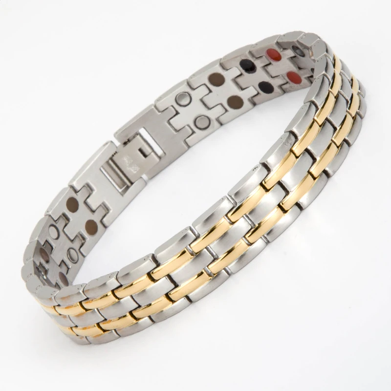 316L Нержавеющая сталь здоровья браслет для Для мужчин Jewelry магнитной Германий