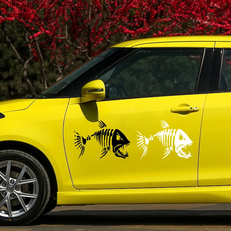 Забавная наклейка Mad Fish украшение для стекла автомобиля виниловые наклейки