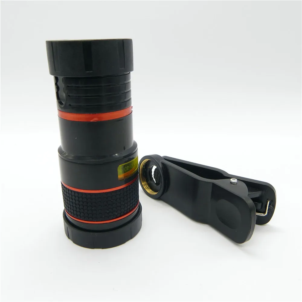 Универсальный телескоп с оптическим зумом 8X зажим для объектива камеры