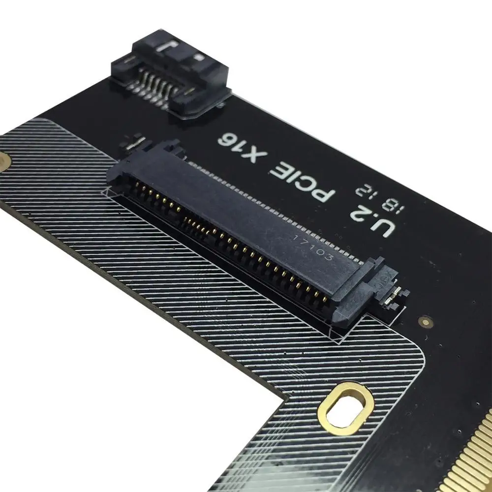 Адаптер Zeadow U2 PCIe переходник 2 в 1 U.2 SATA III PCIE 3 0 X16 Gen3 карта адаптера для 5 дюймового SSD
