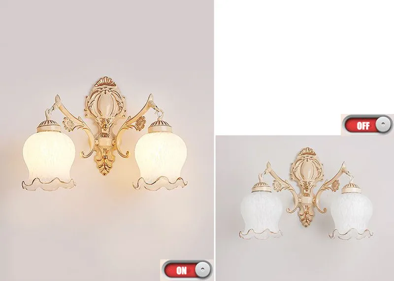 

Modern Wall Lamps Glass LED Wall Light for Bedside Bedroom Living Room Aisle Corridor Staircase Wall Sconce 1/ 2 HEADS