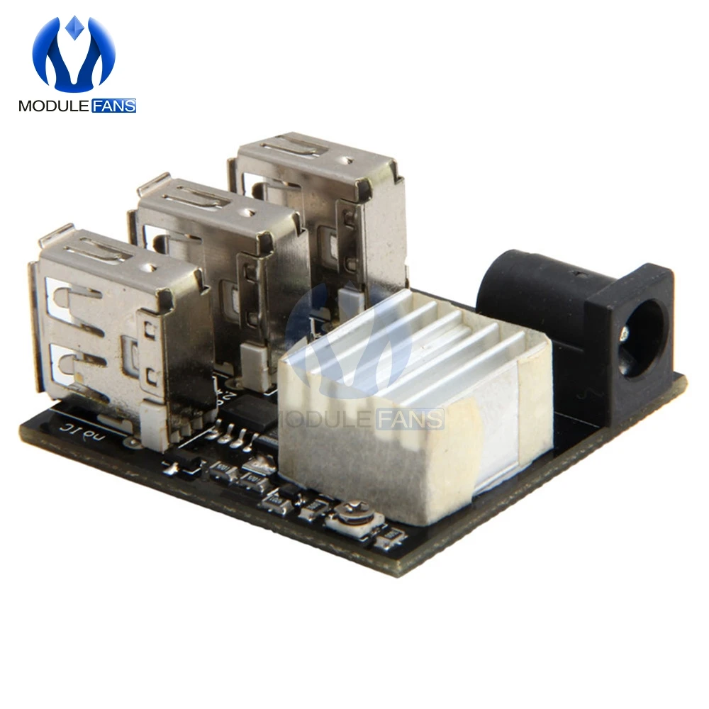 Зарядное устройство для мини зарядки Мощность банк Step up Boost 3 три порта USB 9V/12 В до 5
