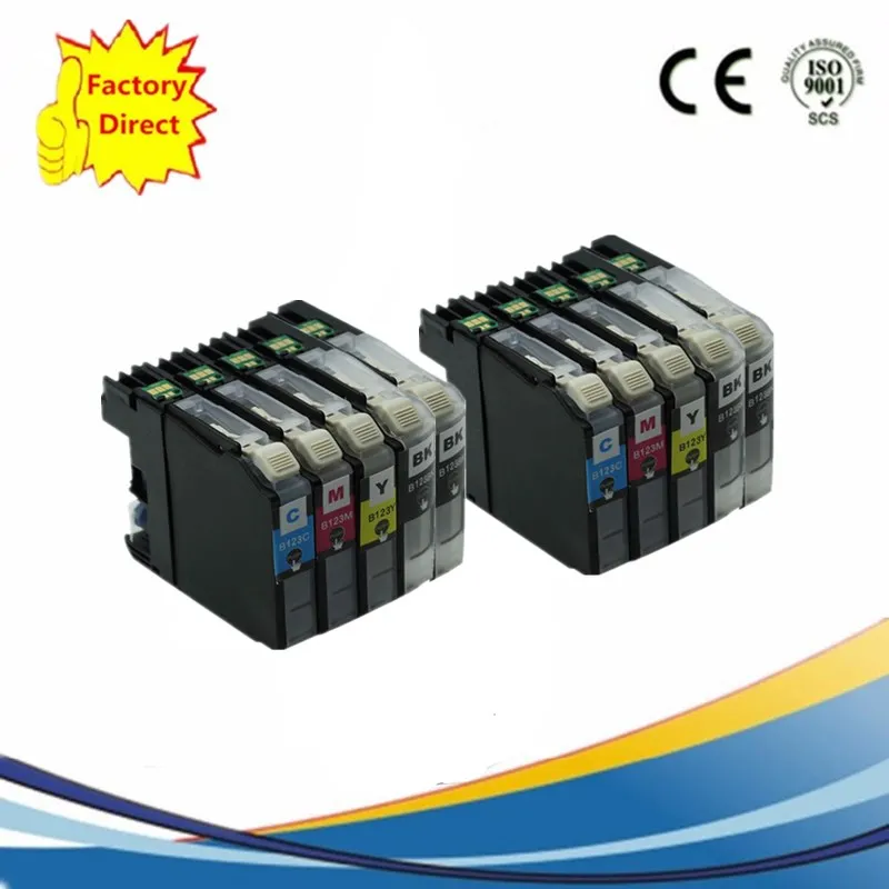 2SET 2BK 10PCS LC123BK LC123 LC123XL сменный картридж для принтера MFC-J4710DW MFC-J470DW MFC-J6920DW MFC-J870DW MFC-J245 MFC-J650DW - Цвет: 2SET 2BK 10PCS