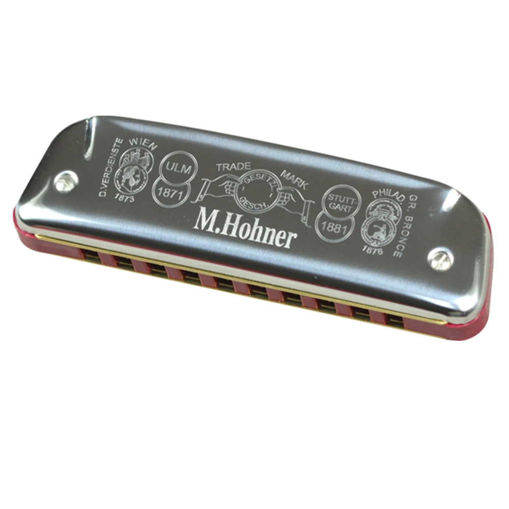 Hohner диатоническая губная гармоника 10 отверстий блюз Арфа рот орган Instrumento ABS гребень Ключ C музыкальный инструмент Германия Золотая Мелодия 542