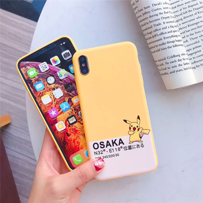 Милый мультфильм Карманный Монстры Покемон Пикачу Телефон чехол для iPhone 8 7 6 6s Plus X