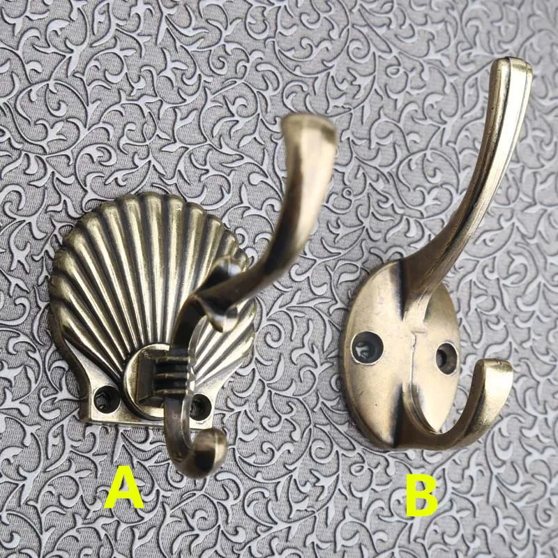 Антикварная латунная сумка для одежды крючки полотенец бронзовые настенные