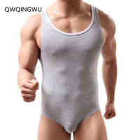 sexy undershirt mens underwear modal sexy tank tops breathable men bodysuit undershirt jumpsuit shorts tight leotard undershirt