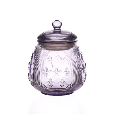 1pieceS Цветная стеклянная бутылка для конфет, Герметичная Бутылка для хранения, хрустальные контейнеры для еды, бутылка для хранения пищи, кухонная емкость для хранения пищи - Цвет: 1pieceS