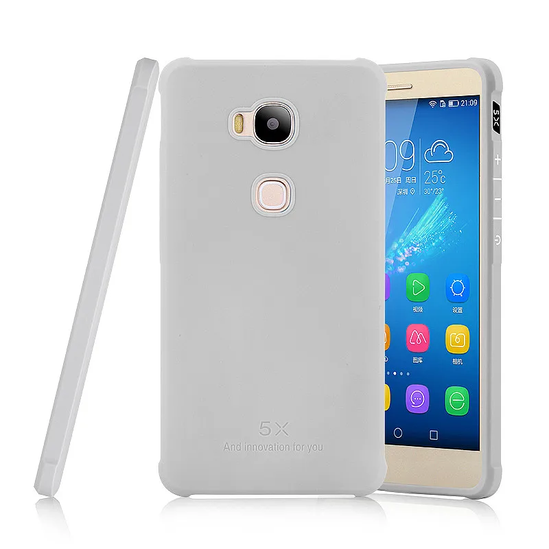 High quality Frosted cases Soft Silicone Case for Huawei Honor 5X Anti-knock Non-slip Back Protective Cover |