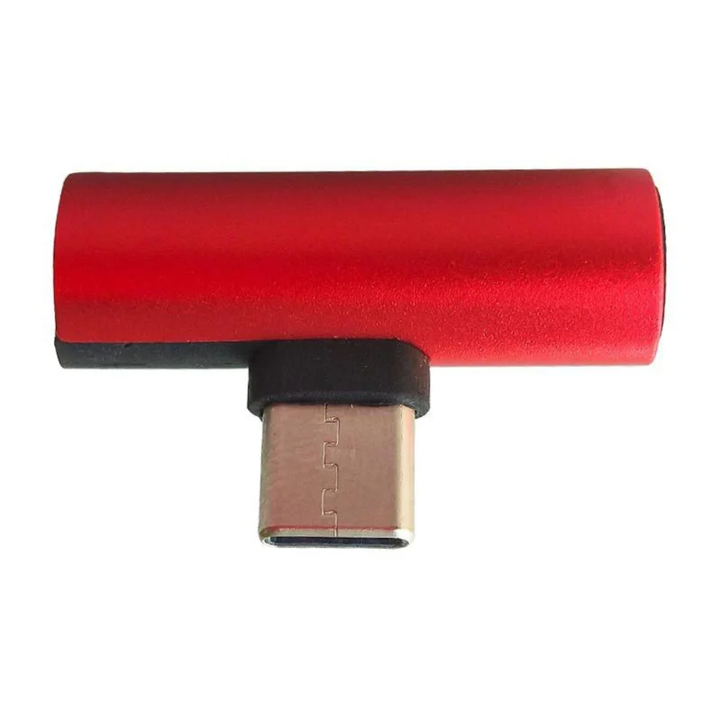 Адаптер для наушников с USB Type C на 3 5 мм разъем Aux 2 в 1 двойной разветвитель зарядное