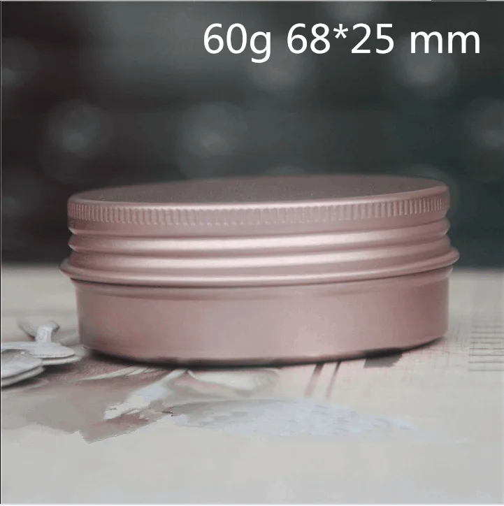 60 g rose golden 50 50 шт. 10 г 15 г 20 г розовый золотой алюминий маленькая банка бальзам для губ помада образец банок мини хранилище специй банк - Цвет: 60 g rose golden 50