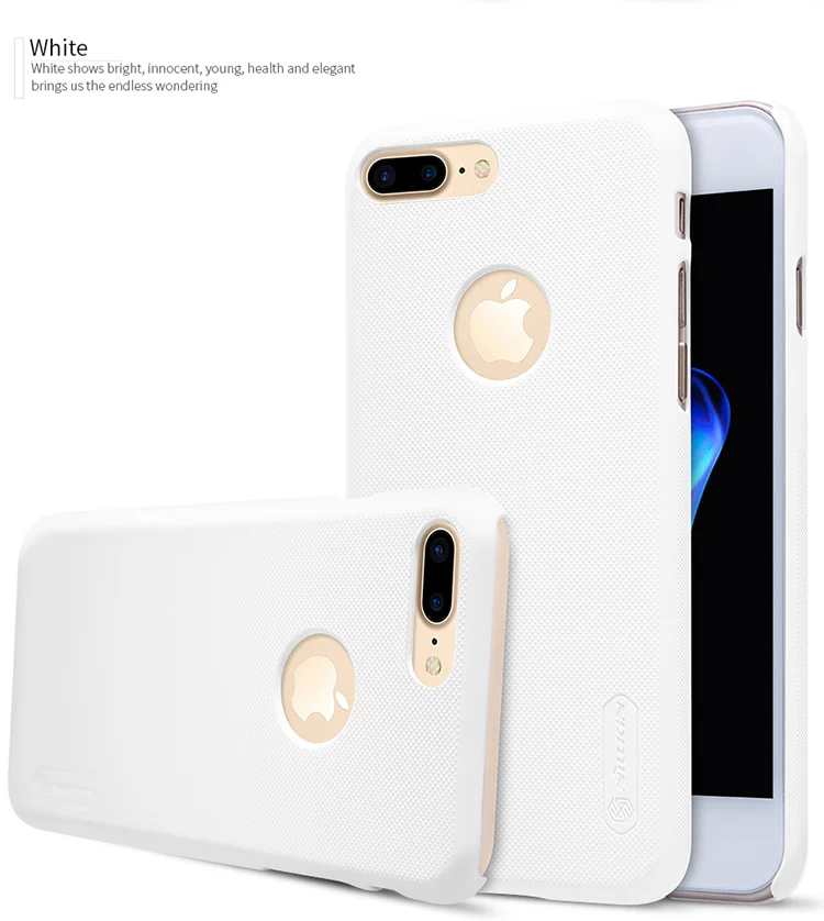 Для iPhone 7 Plus, Nillkin, Супер Матовый экран, ультра-тонкий матовый чехол, Жесткий Чехол для задней панели ПК, чехол для iPhone 7 Plus, Nilkin, чехол для телефона - Цвет: Белый