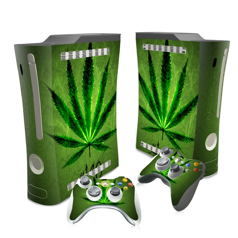 Зеленый лист травяной кожи Наклейка для Xbox 360 консоли и контроллеры Скины наклейки s для Xbox360 винил