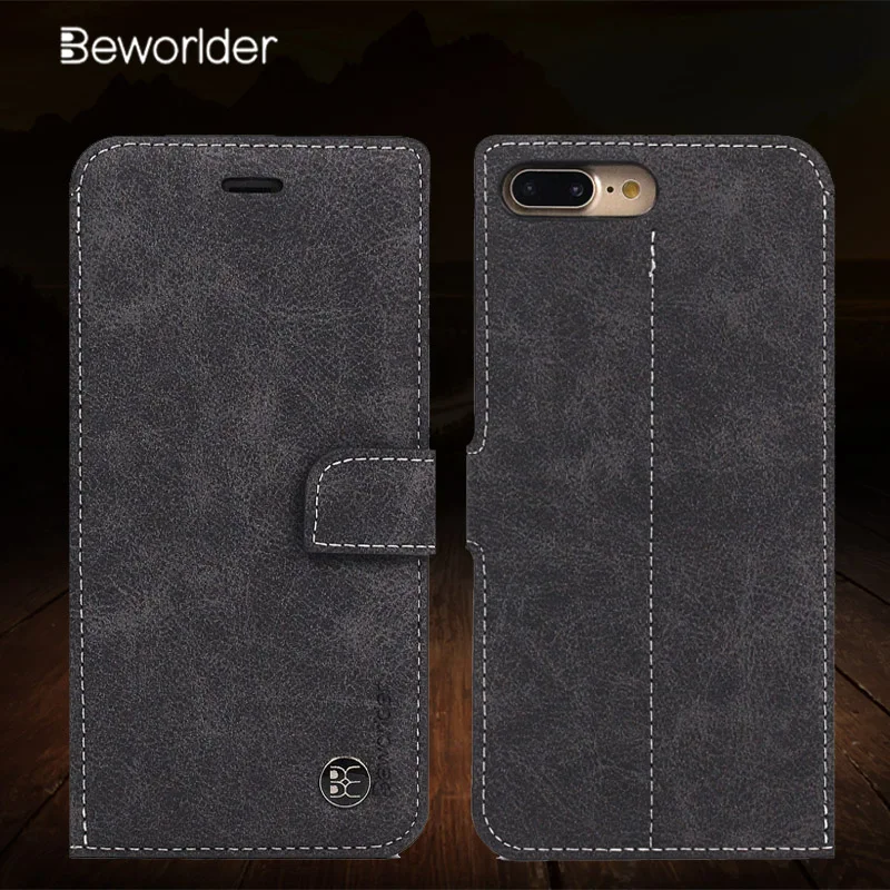 Чехол Beworlder для Apple iphone 7 Plus бизнес кошелек кожаный чехол слот карт ручная работа